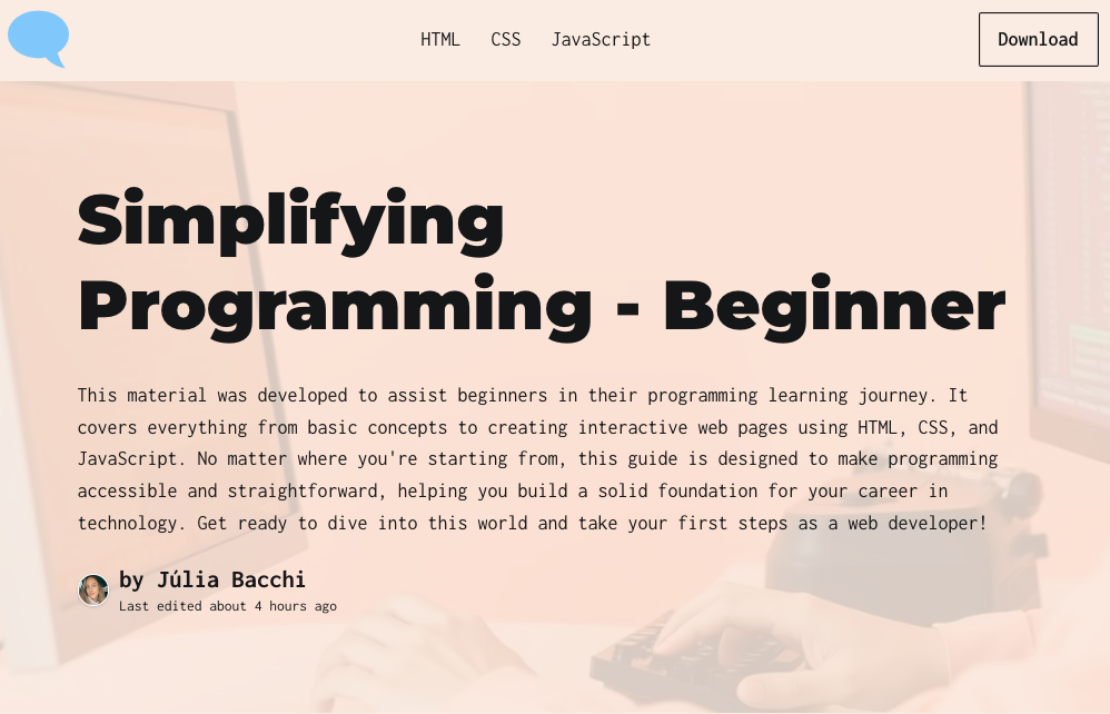 The Guide That Was Missing: How I Created Simplifying Programming for Beginners